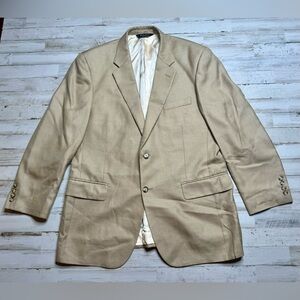 Jos. A. Bank Mens Wool Silk Blend Classic Fit Sport Coat Blazer Jacket 43R Tan